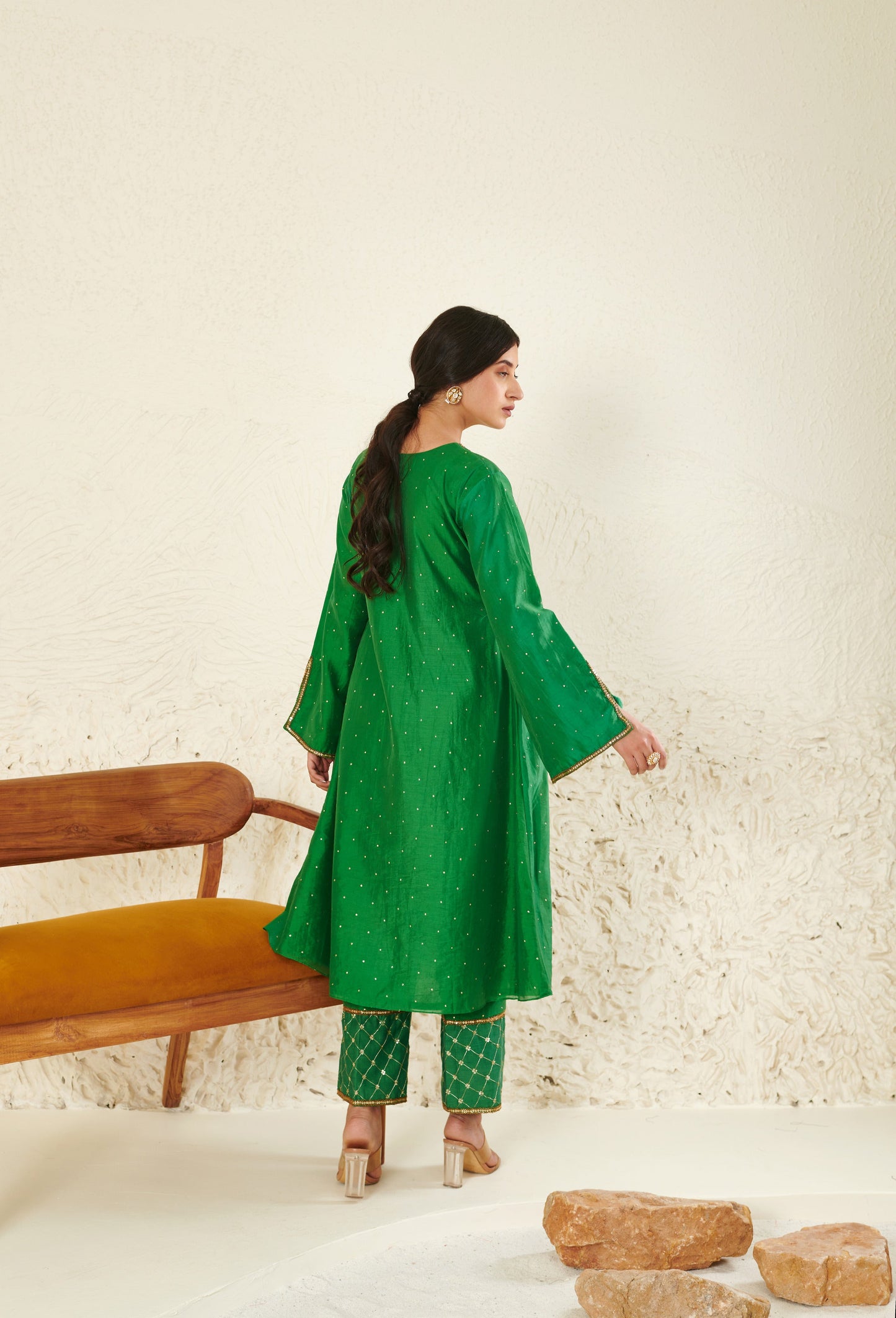 Gul Green Kurta Set