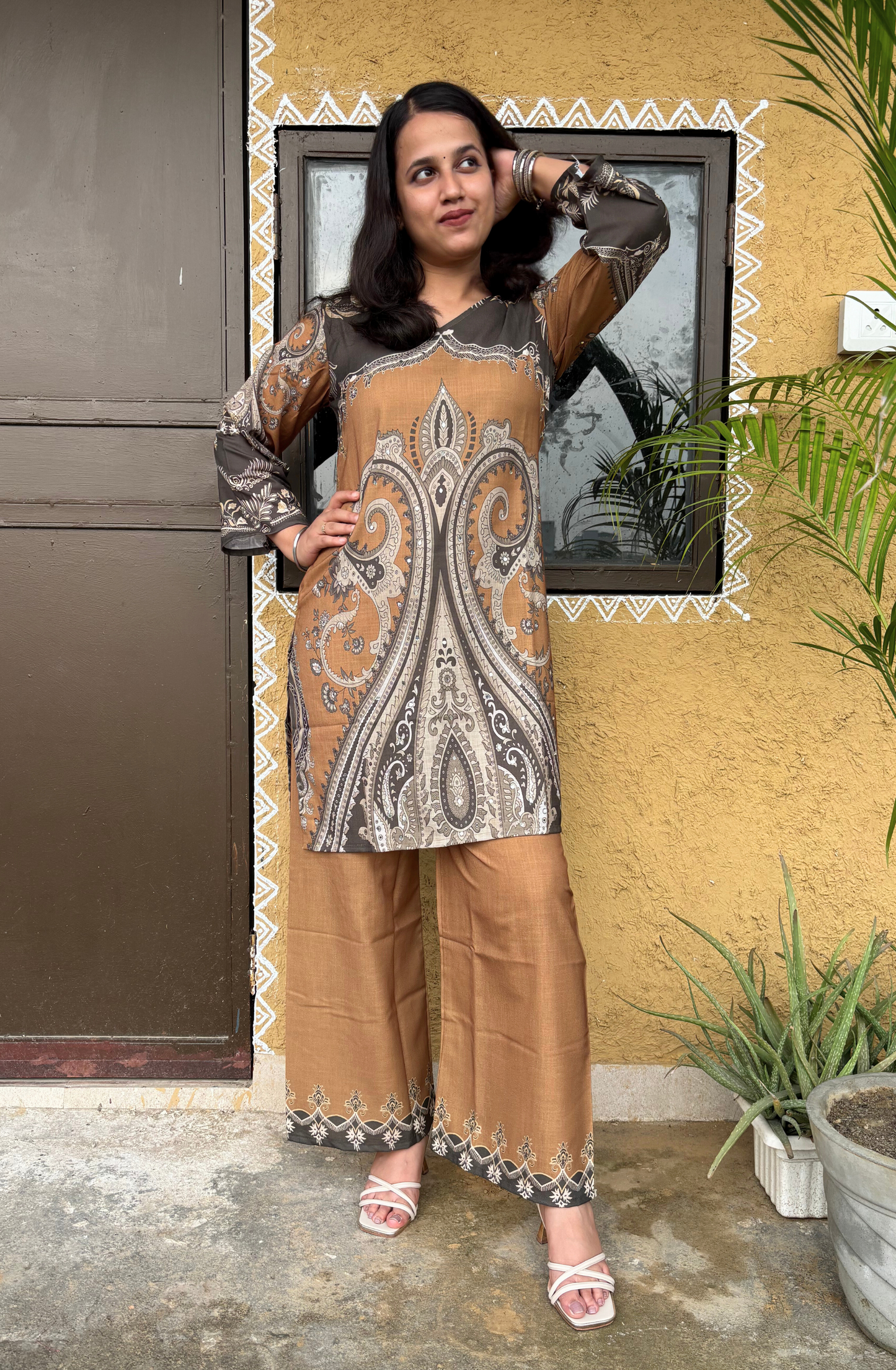 Mustard Loom Festive Kurta Set