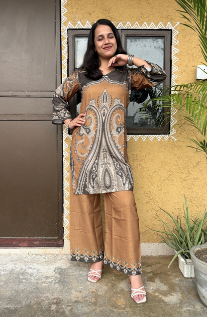 Mustard Loom Festive Kurta Set