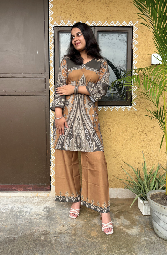 Mustard Loom Festive Kurta Set