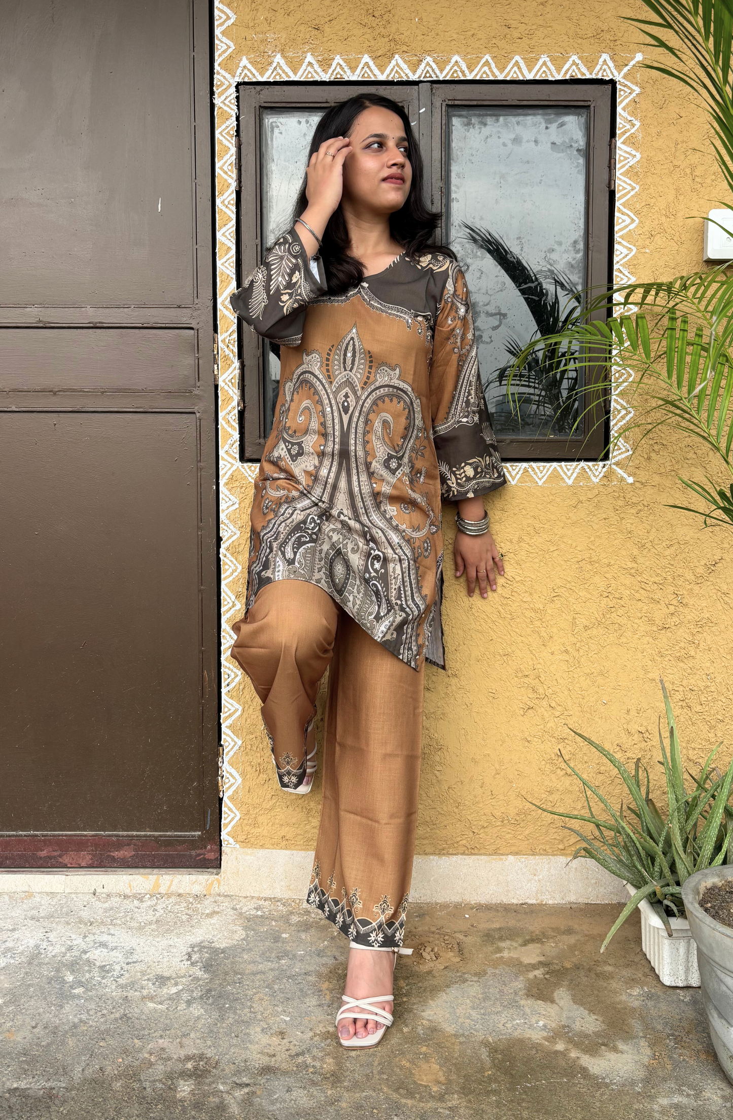 Mustard Loom Festive Kurta Set