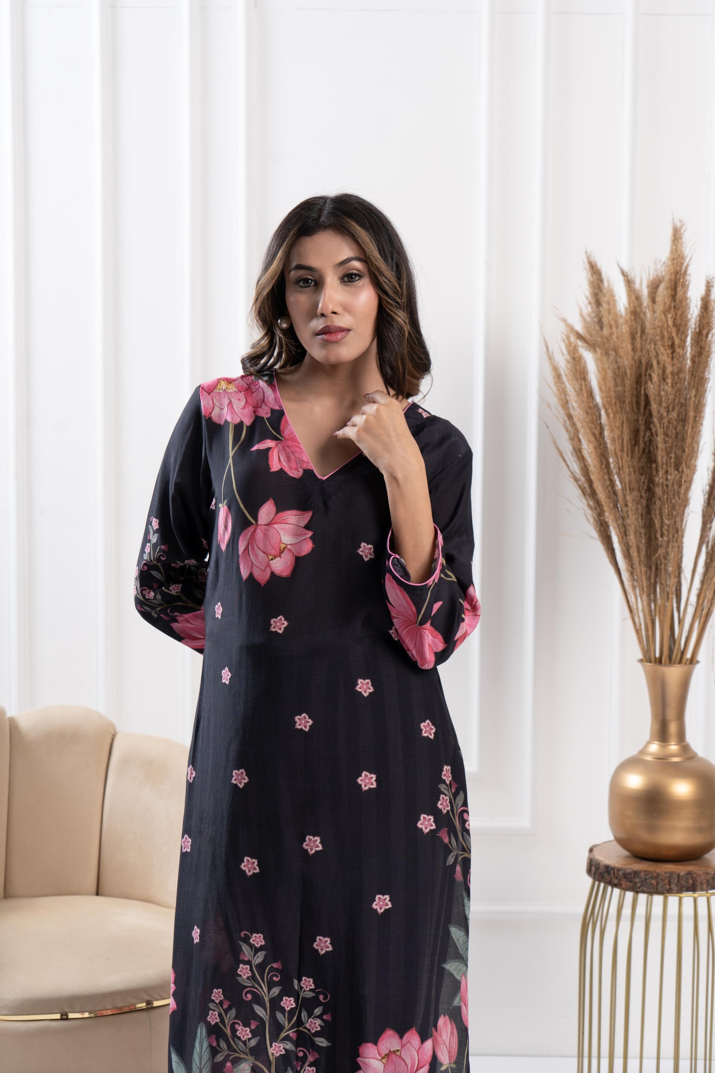 Midnight Placement Kurta Set