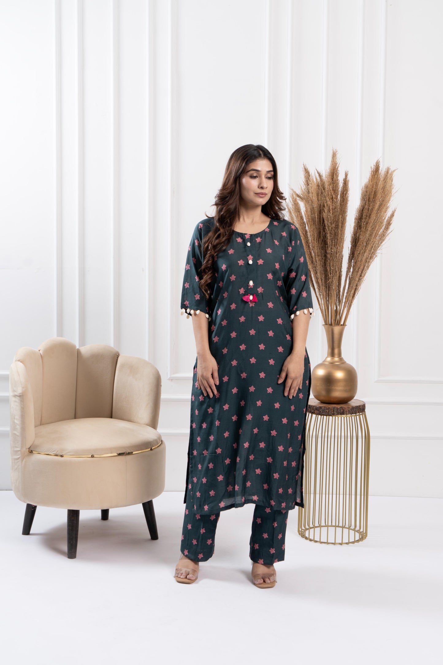 Moss Kaftan Kurta Set