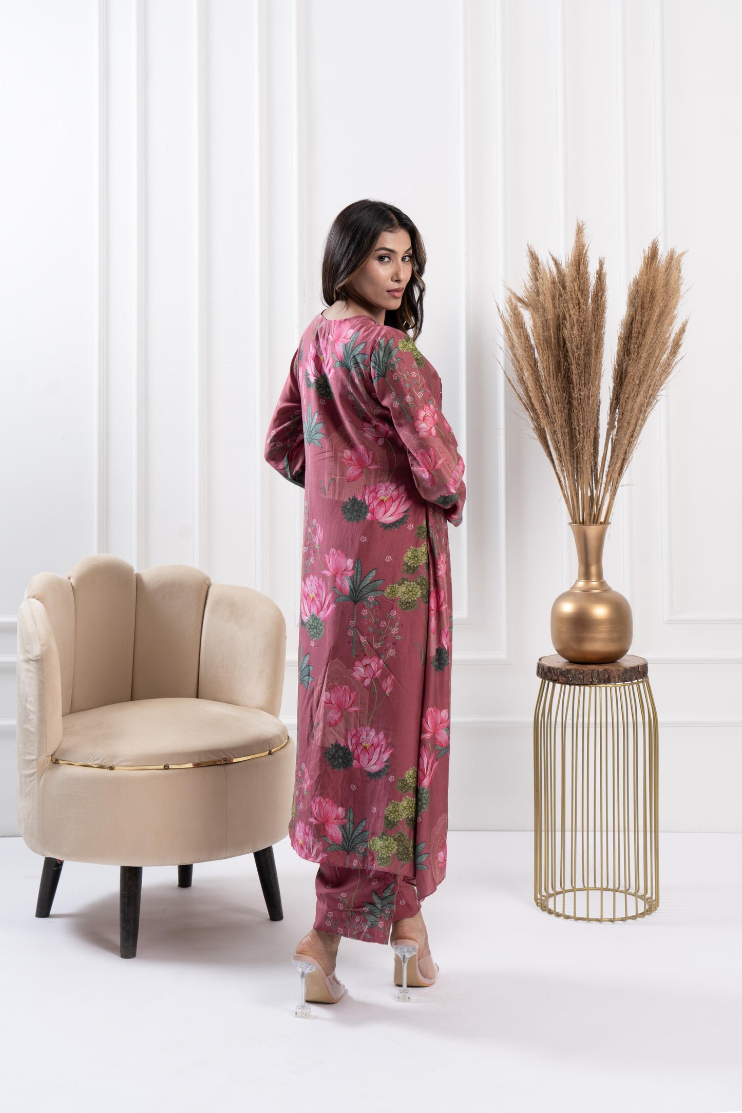 Dusk Pintuck Kurta Set