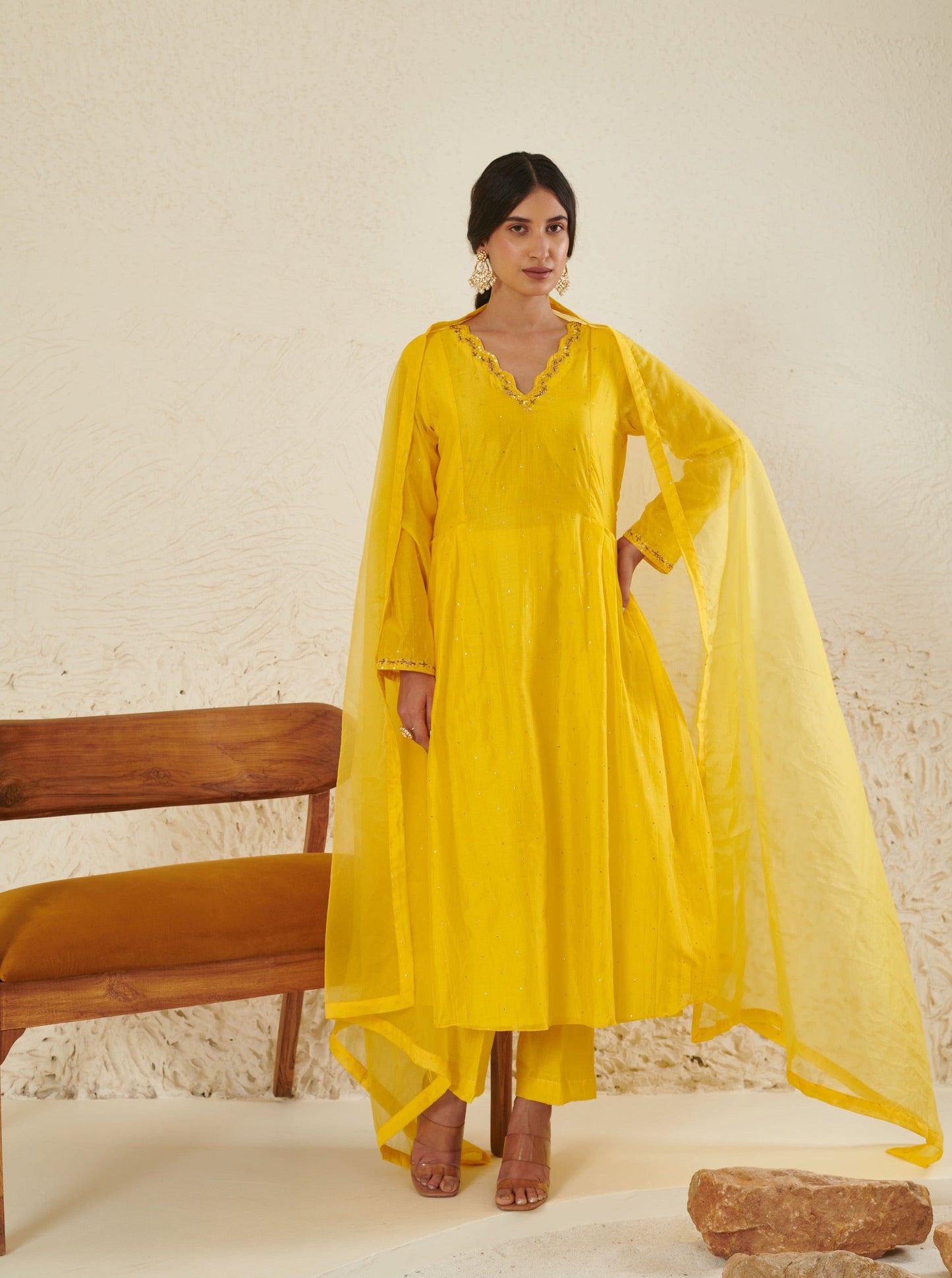 Falak Yellow Kurta Set