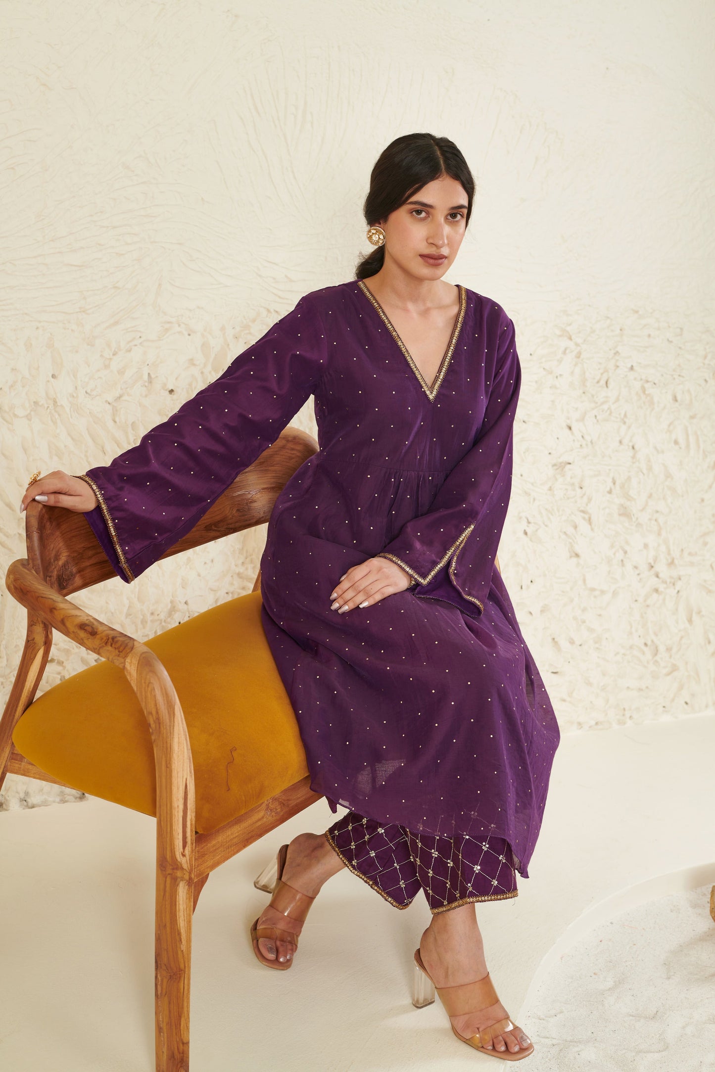 Gul Purple kurta set