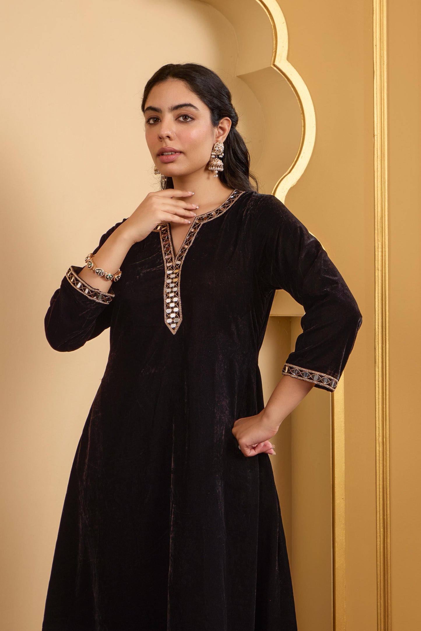 Black Mirror Kurta Set