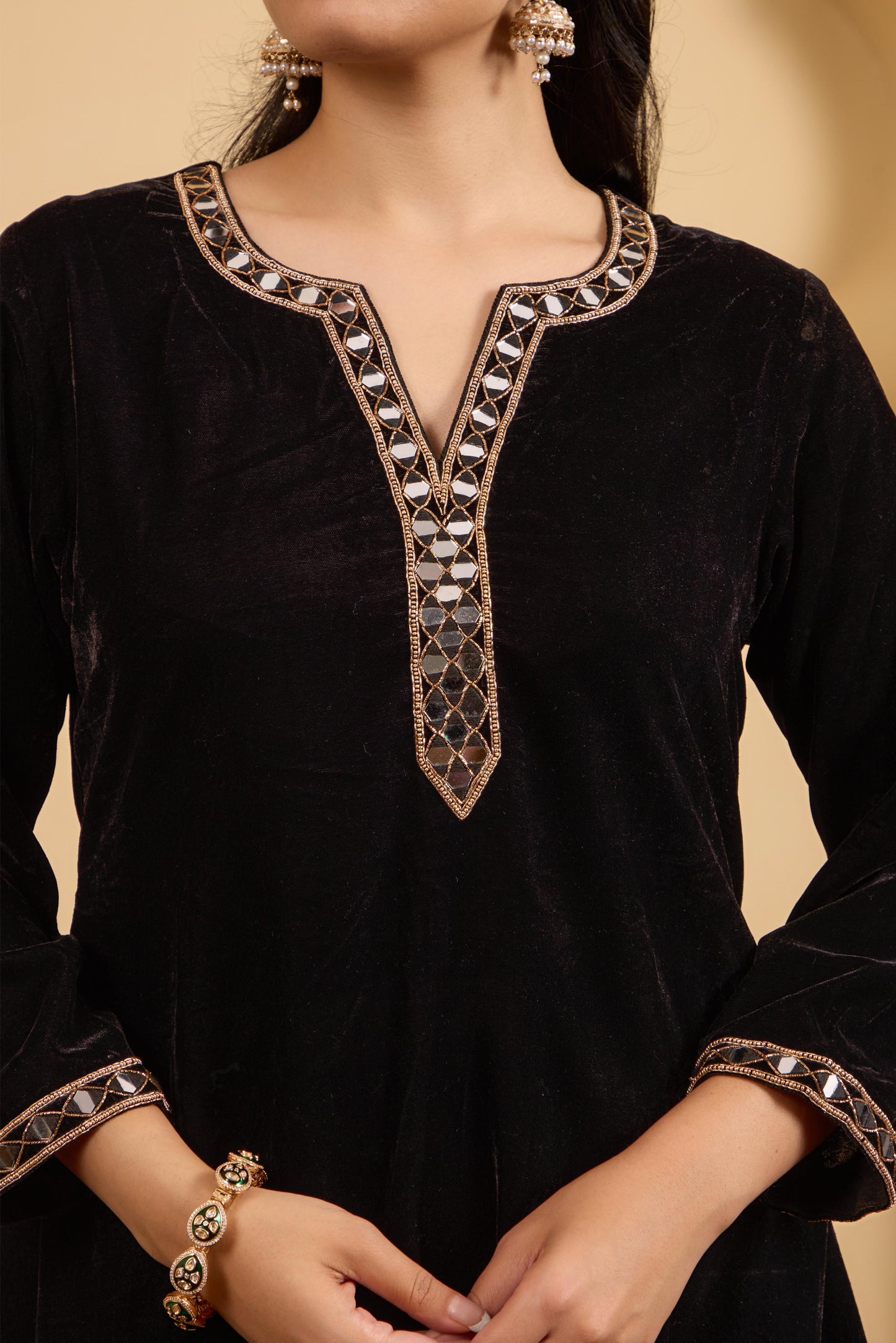 Black Mirror Kurta Set