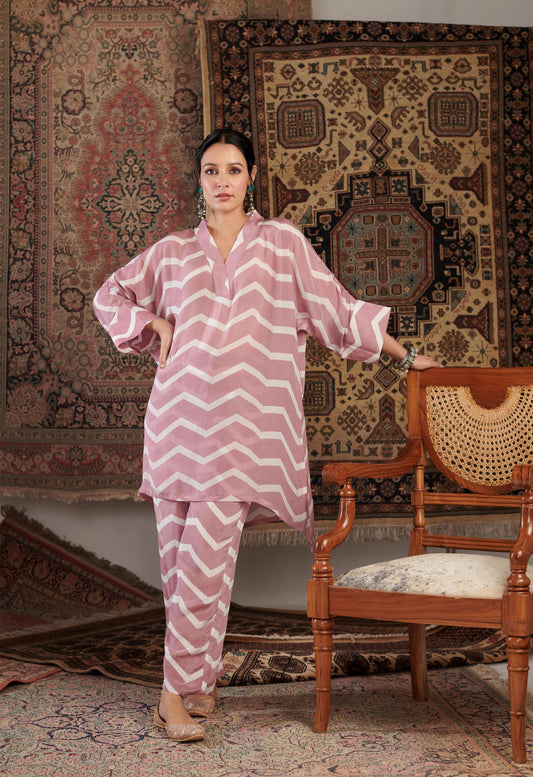 Gulzar Pink Printed Co-ord Set