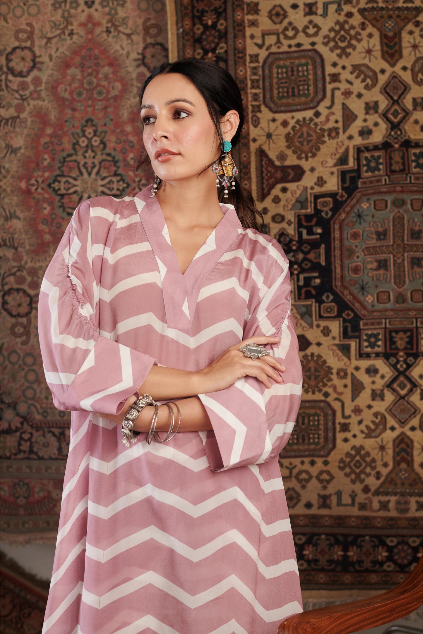 Gulzar Pink Printed Co-ord Set