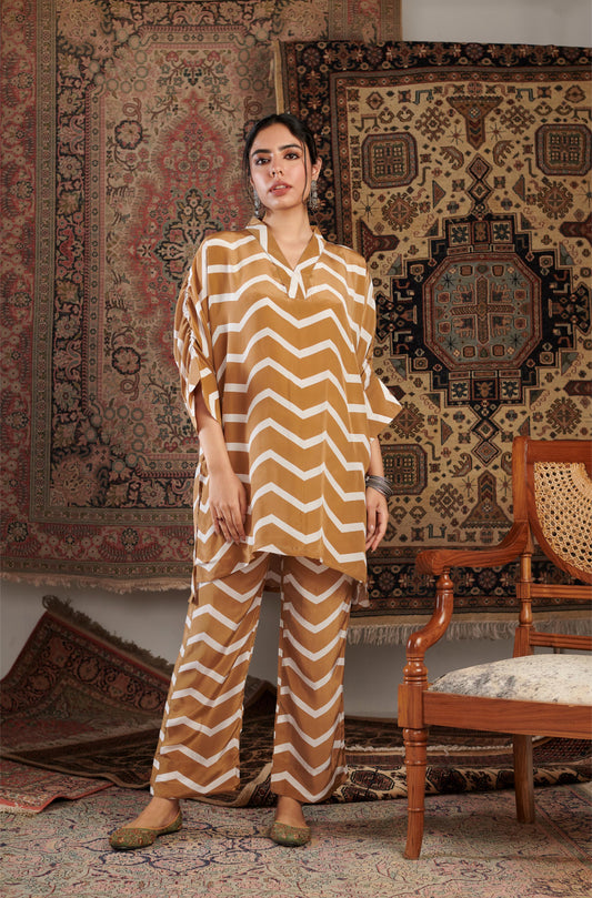 Gulzar Mustard Printed Co-ord Set