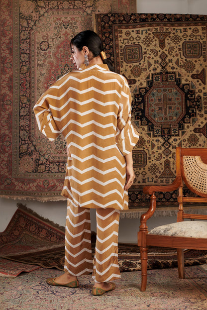 Gulzar Mustard Printed Co-ord Set