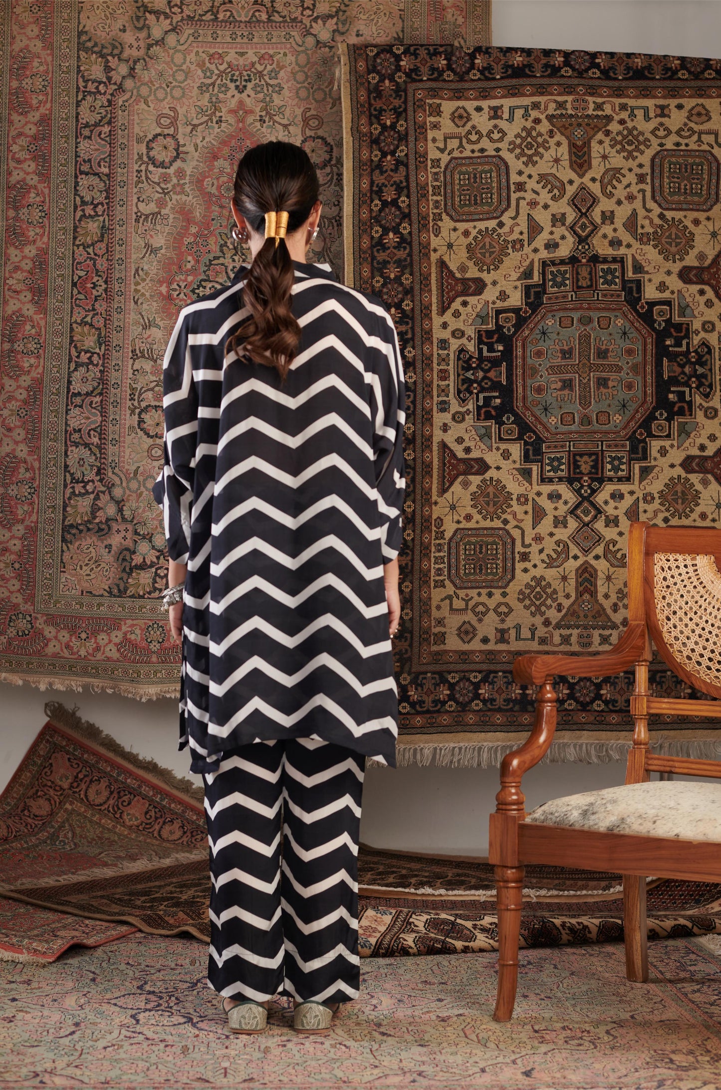Gulzar Black Printed Co-ord Set