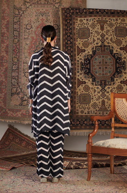 Gulzar Black Printed Co-ord Set