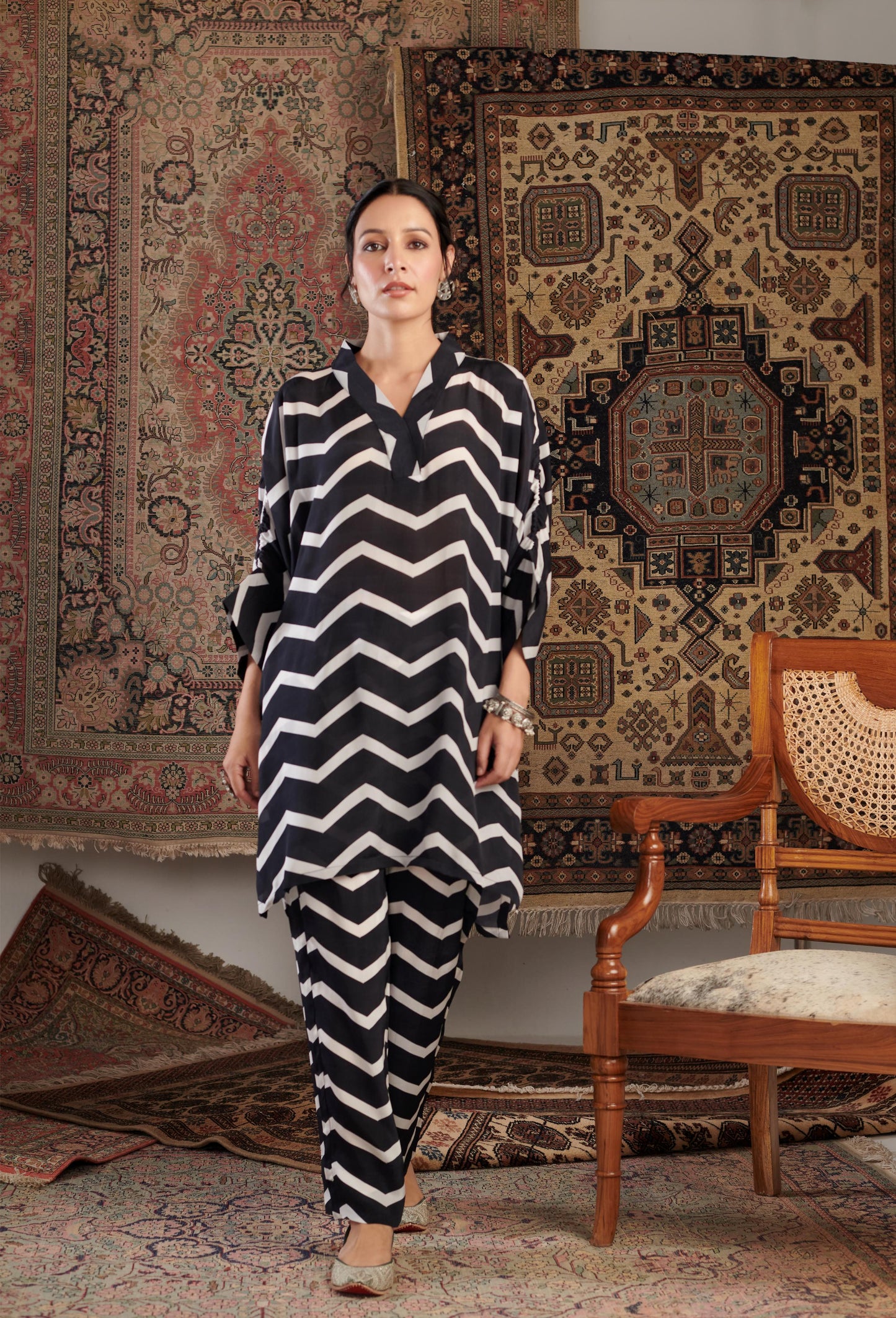 Gulzar Black Printed Co-ord Set