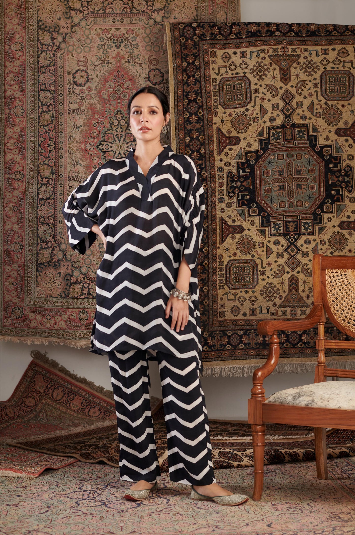Gulzar Black Printed Co-ord Set