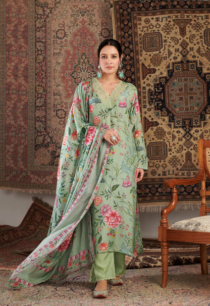 Gulzar Mint Green Kurta Set