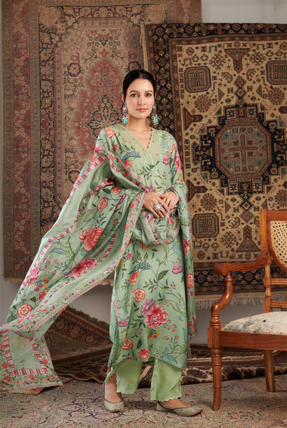 Gulzar Mint Green Kurta Set