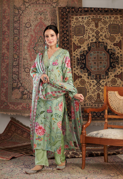 Gulzar Mint Green Kurta Set