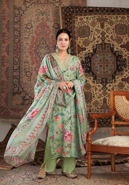 Gulzar Mint Green Kurta Set