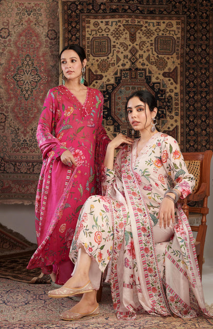 Gulzar Ivory Kurta Set