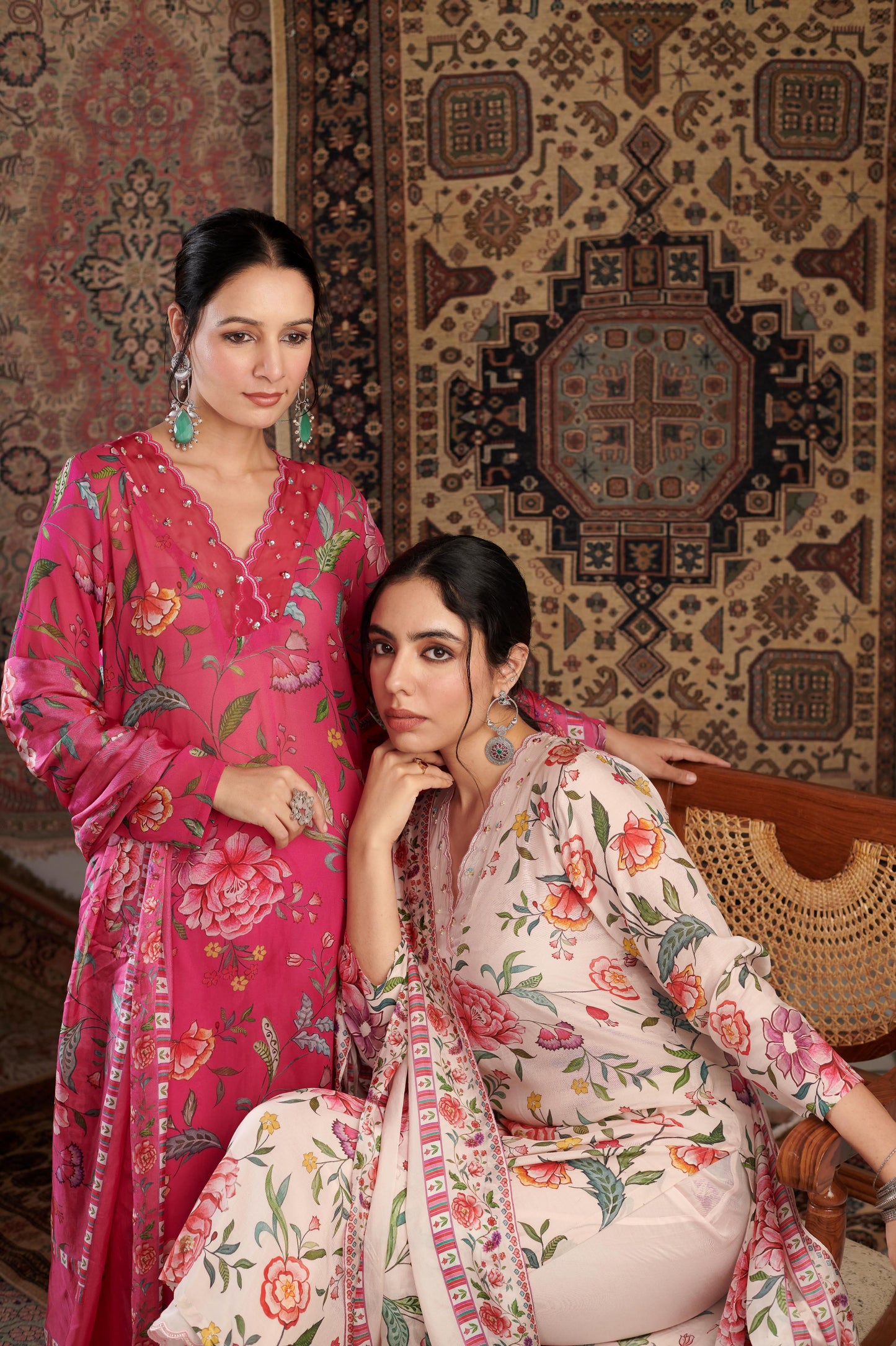 Gulzar Hot Pink Kurta Set