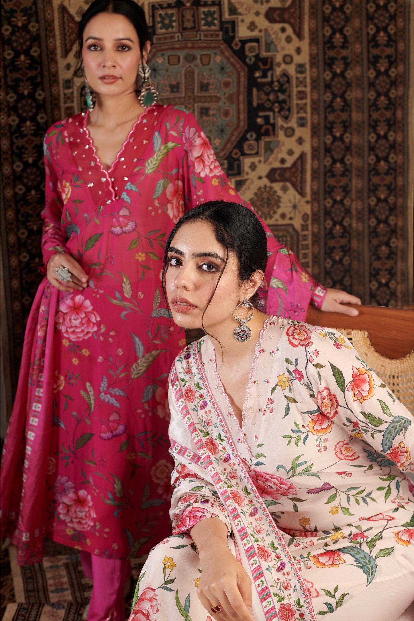 Gulzar Hot Pink Kurta Set