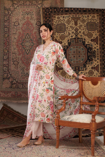 Gulzar Ivory Kurta Set