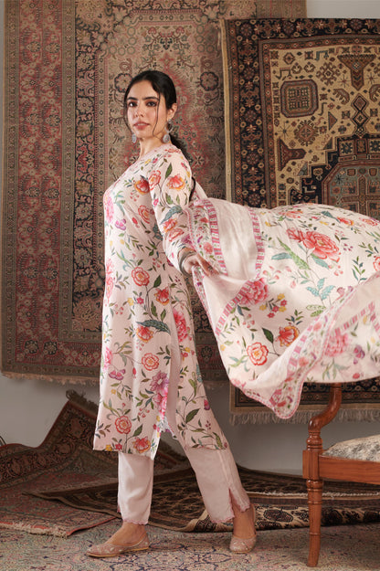 Gulzar Ivory Kurta Set