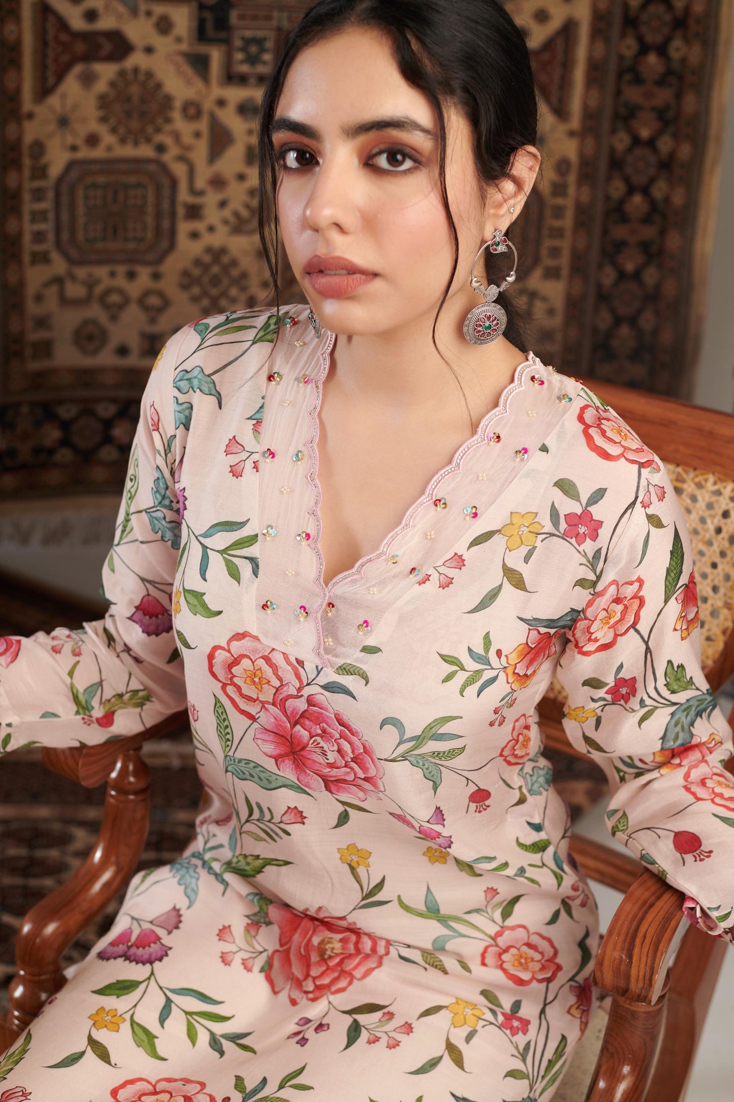 Gulzar Ivory Kurta Set
