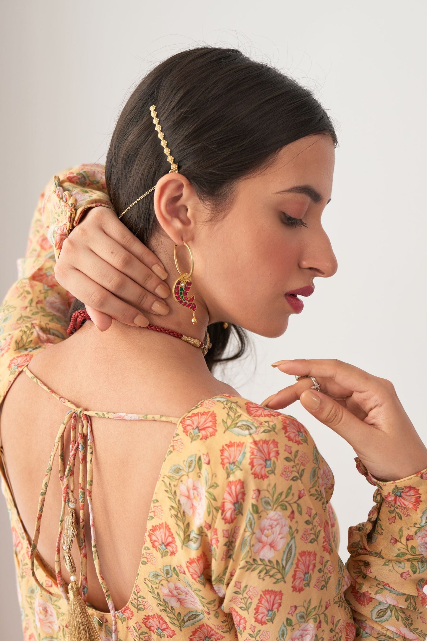Ikaya Yellow Embroidered Anarkali Set