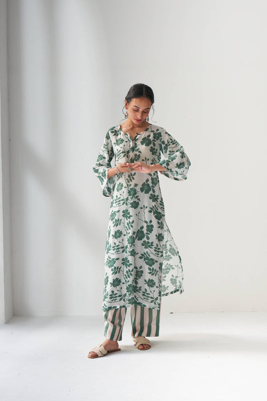 Rangrez Green Kurta Set