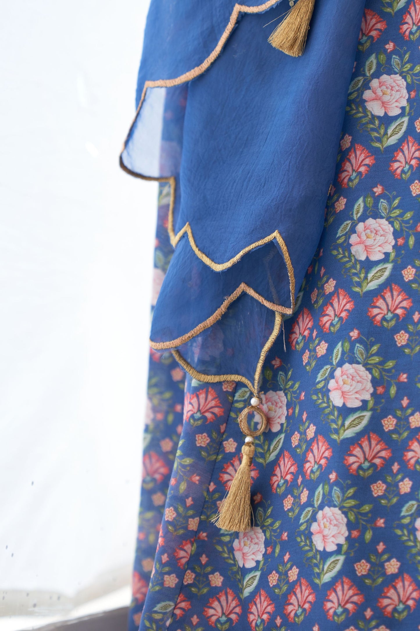 Ikaya Blue Embroidered Anarkali Set