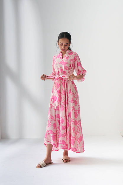 Rangrez Pink Flared Dress