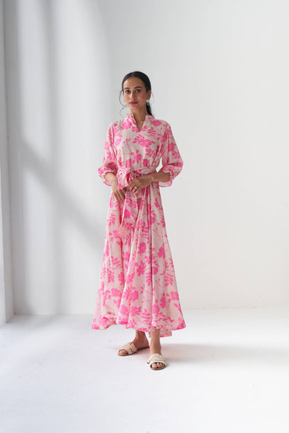 Rangrez Pink Flared Dress