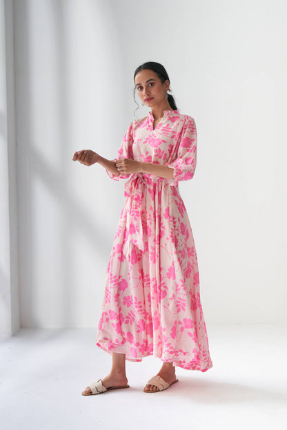 Rangrez Pink Flared Dress