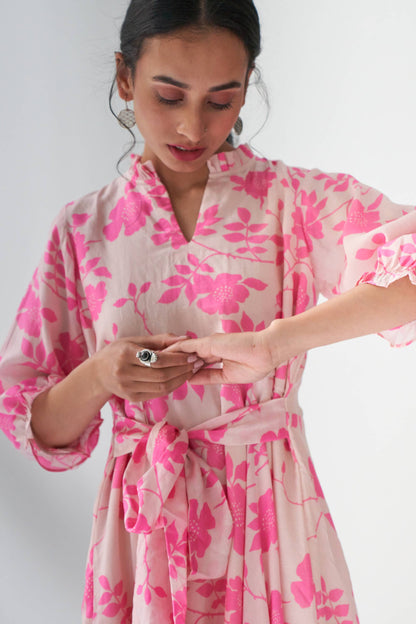 Rangrez Pink Flared Dress