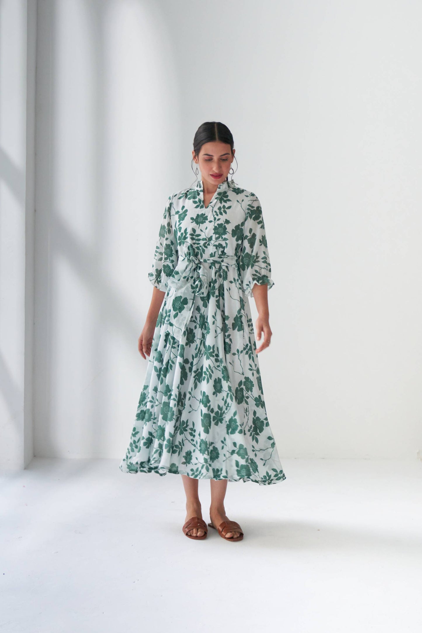Rangrez Green Flared Dress