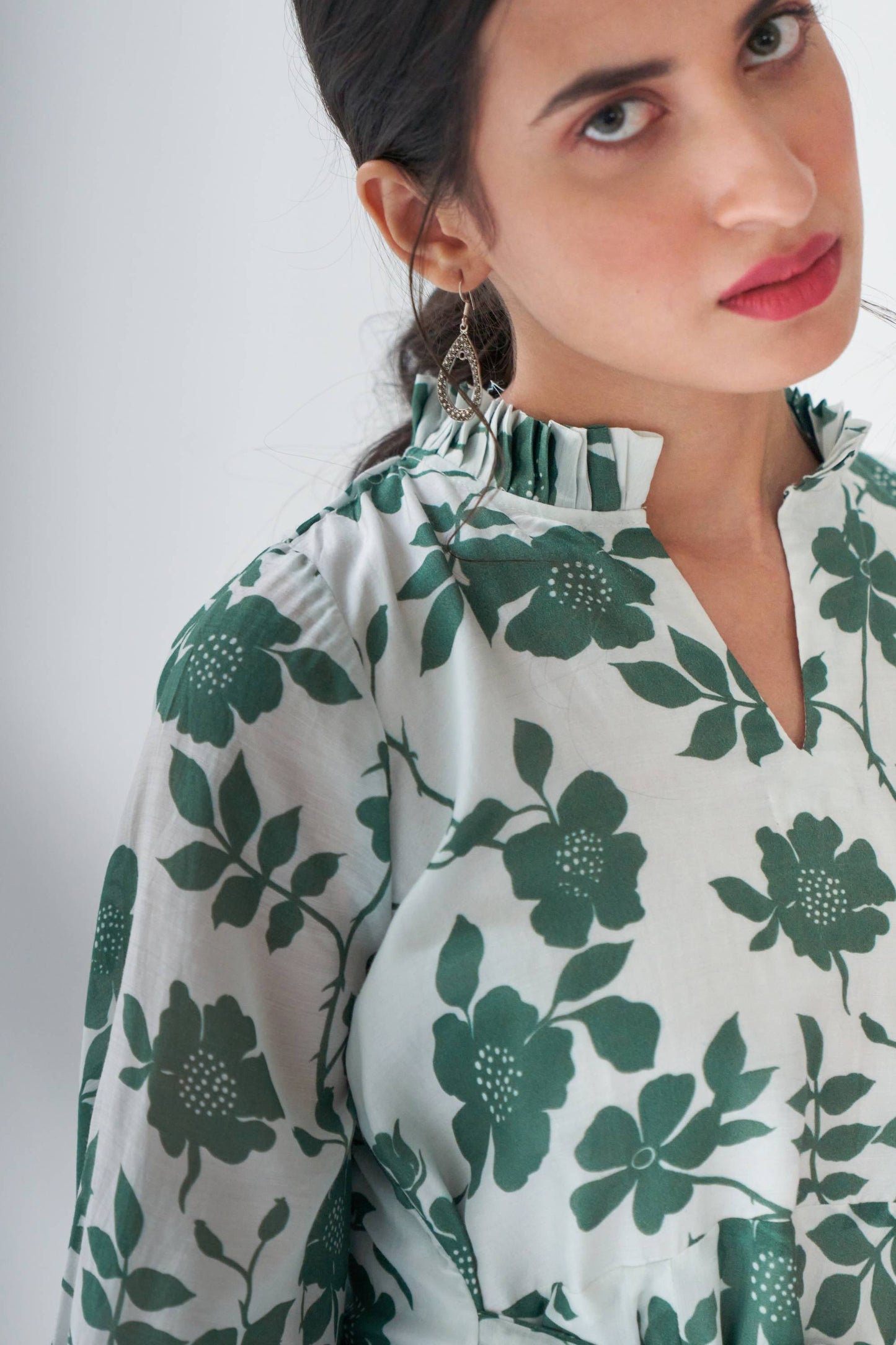 Rangrez Green Flared Dress