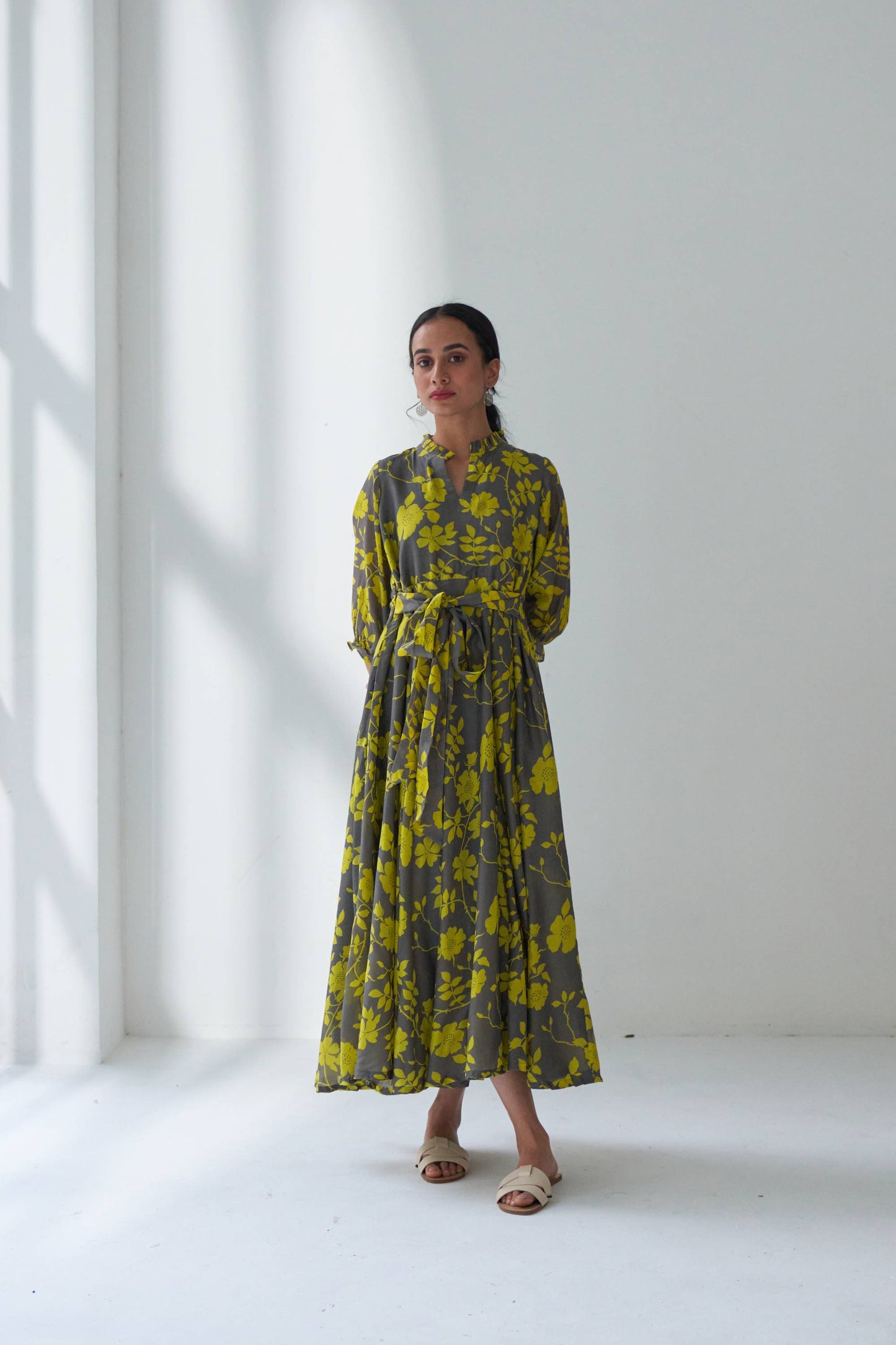 Rangrez Grey Flared Dress