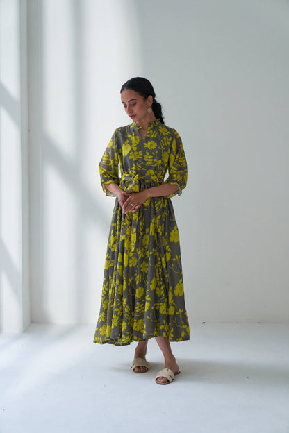 Rangrez Grey Flared Dress