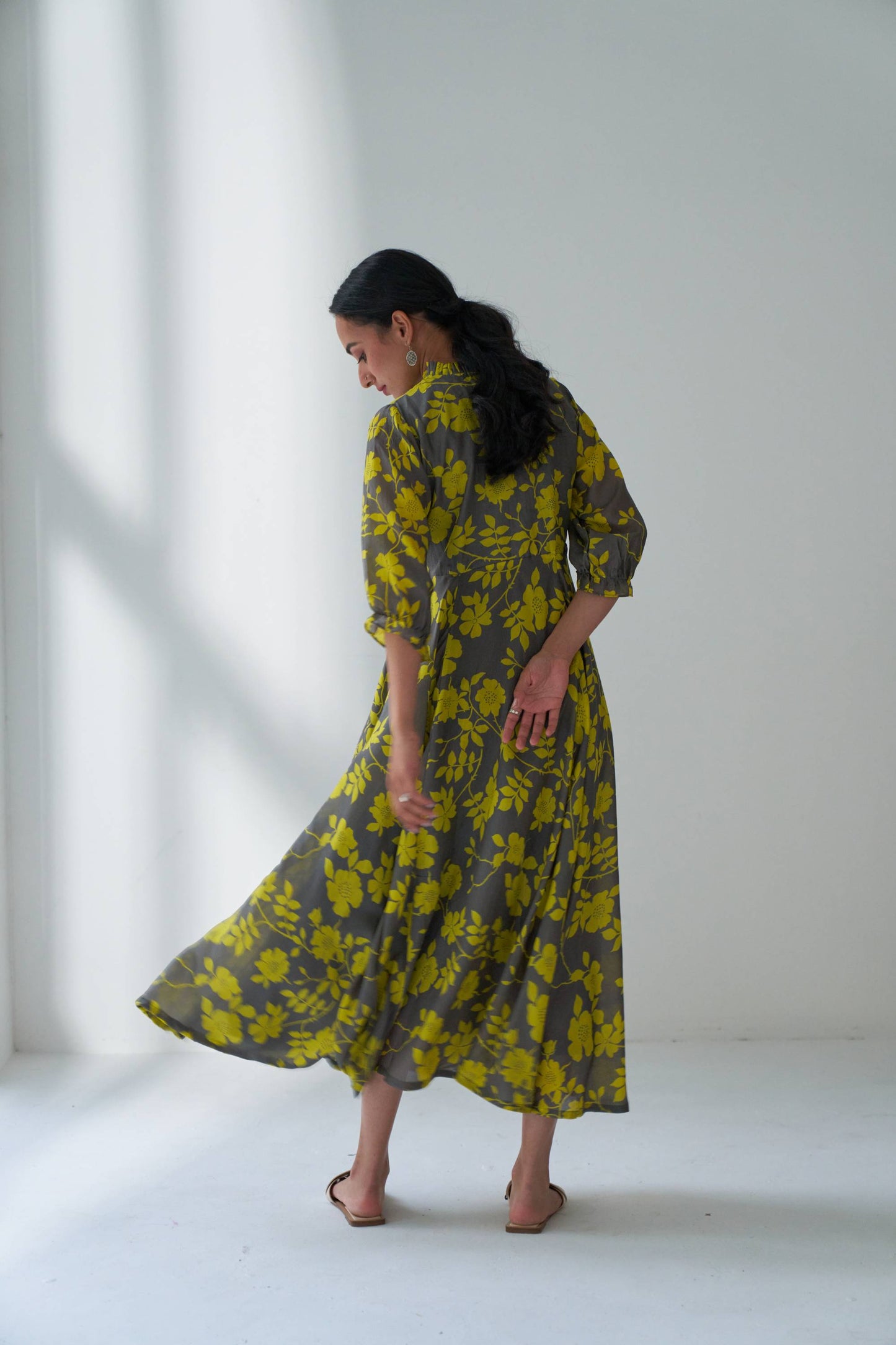 Rangrez Grey Flared Dress