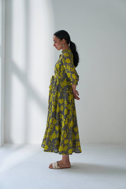 Rangrez Grey Flared Dress
