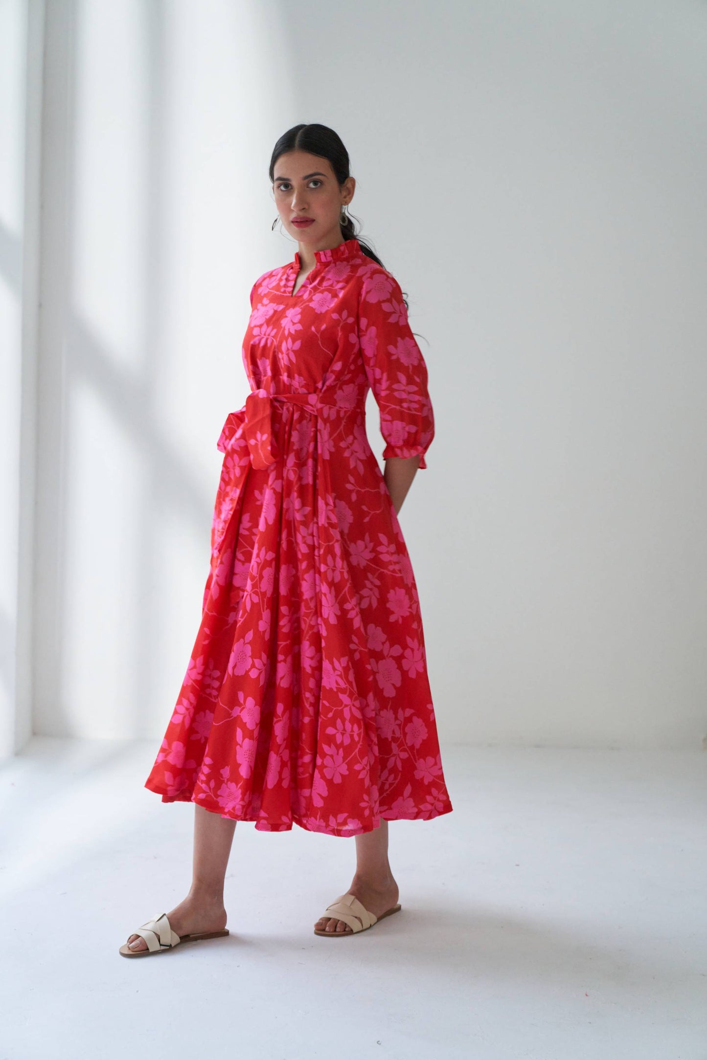 Rangrez Hot Pink Flared Dress