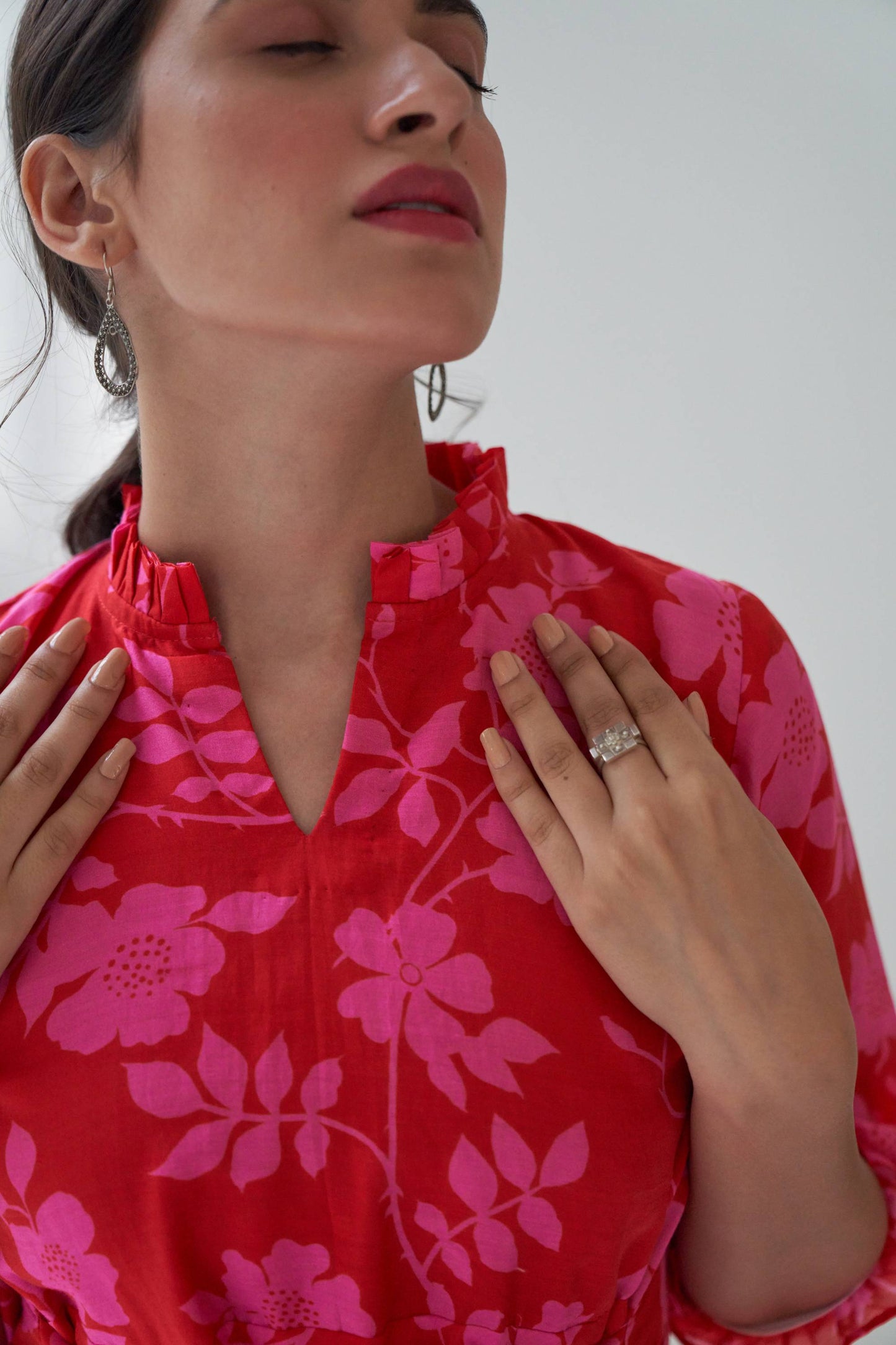 Rangrez Hot Pink Flared Dress