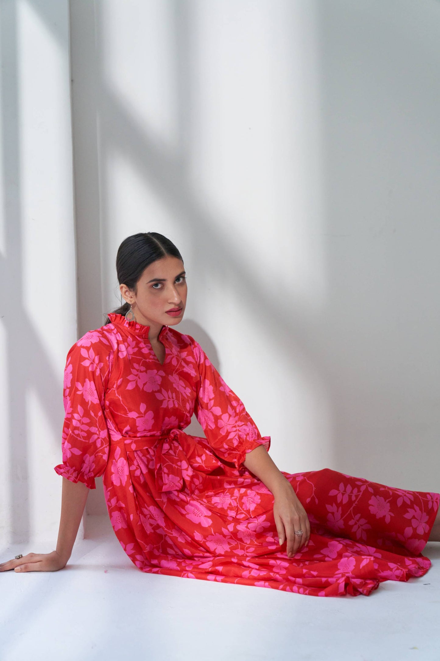 Rangrez Hot Pink Flared Dress