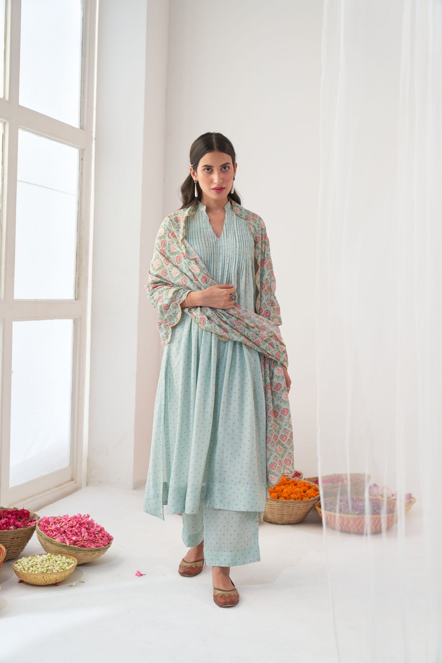 Ikaya Aqua Kurta Set