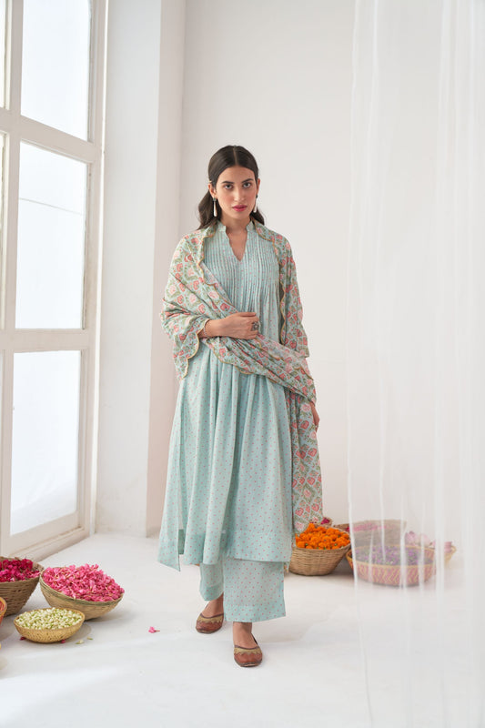 Ikaya Aqua Kurta Set