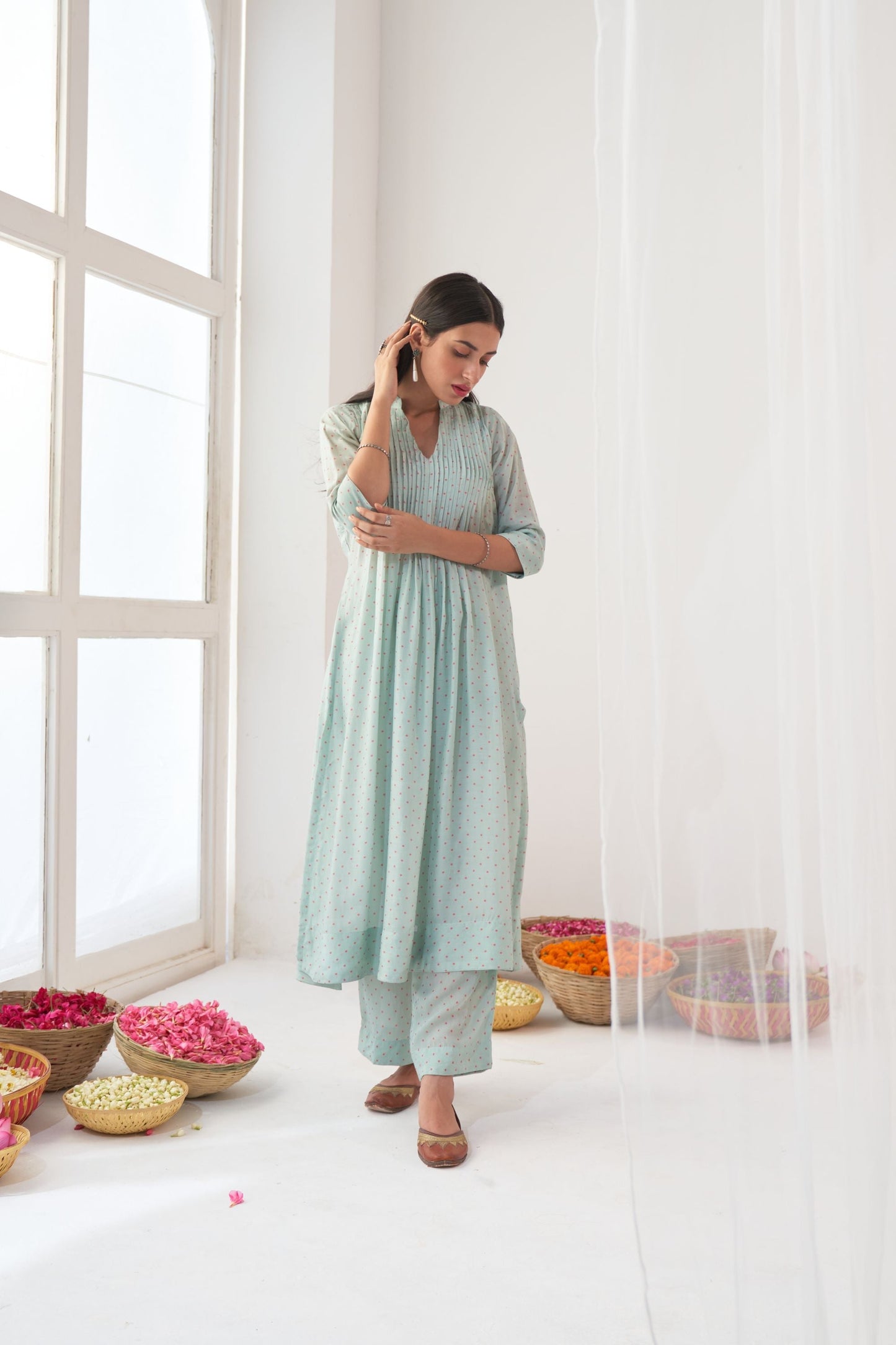 Ikaya Aqua Kurta Set