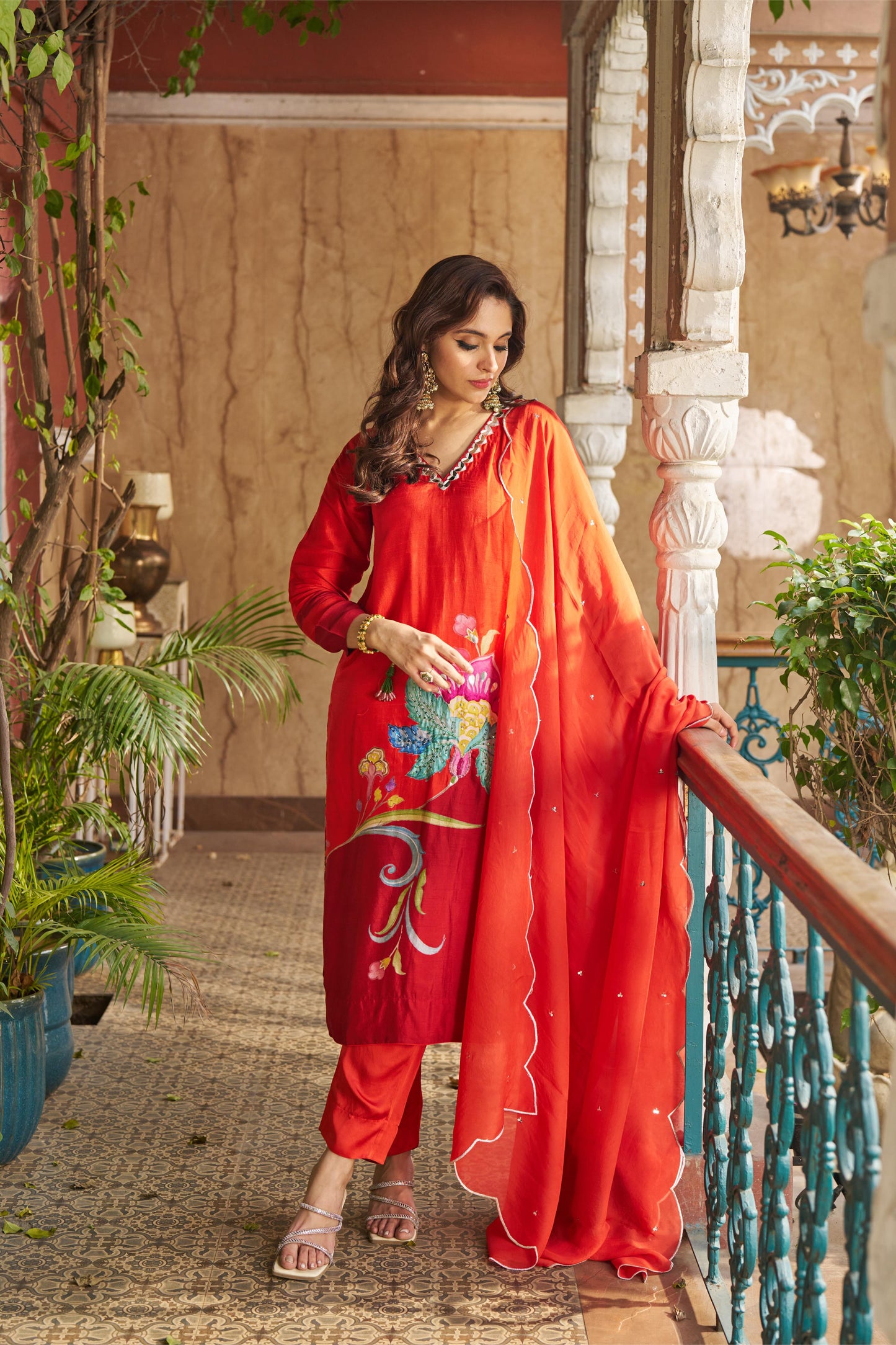 Sitarah Orange Kurta Set